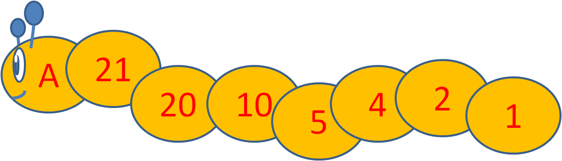 Метражи логотип. Worm with numbers.