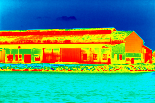 thermal image of house