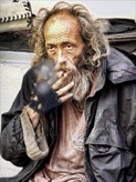 old homeless man